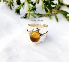 Handmade Citrine Ring: 925 Sterling Silver Boho Jewelry ,All Size