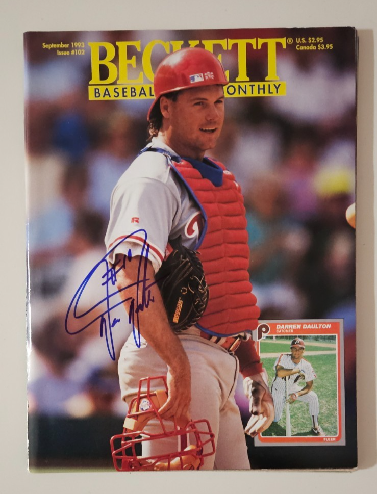 Darren Daulton Autographed Signed Philadelphia Phillies 1993 Beckett Magazine, 