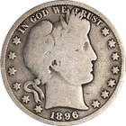 1896-P Barber Half Dollar