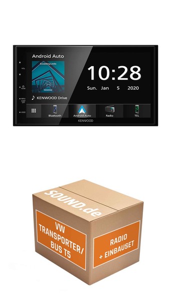Autoradio Einbaupaket Kenwood DMX5020BTS Passend FüR VW T5 + LFB + RüCkfahrkamer-image