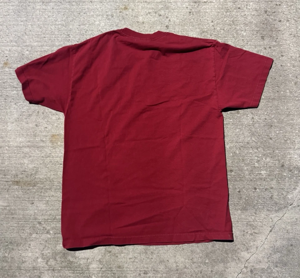 复古红色 90 年代刺绣 Thunder Bay Canada T 恤,带熊设计,尺寸 L — 第 2/4 张图片