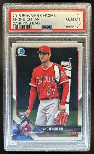 2018 Bowman Chrome Shohei Ohtani RC SP Variation Rookie #1b Angels PSA 10