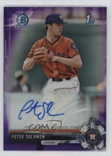 2017 Bowman Draft Chrome Pick Purple Refractor /250 Peter Solomon Auto 1p5