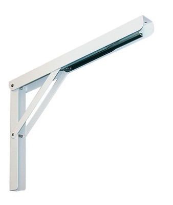 Knape & Vogt White Steel Ornamental Shelf Bracket Screws 16 Ga. 16 in. L 750 lb
