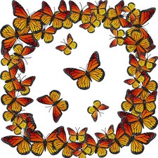 WILLBOND 3D Monarch Butterfly Hair Clips Orange, 24 Pieces, Women Girls