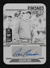 2024 Panini Contenders Optic Printing Plate Black 1/1 Ron Rivera Auto p3n