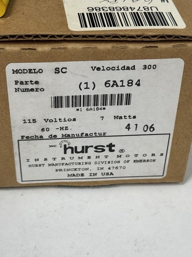 Nuovo motore sincrono Hurst Emerson 4401-001 6A184 modello SC 300 RPM 115V 60HZ 7W - Foto 2 di 6