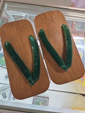WWII Era Japanese Style Wooden Sandal Clog Shoes with Provenance
