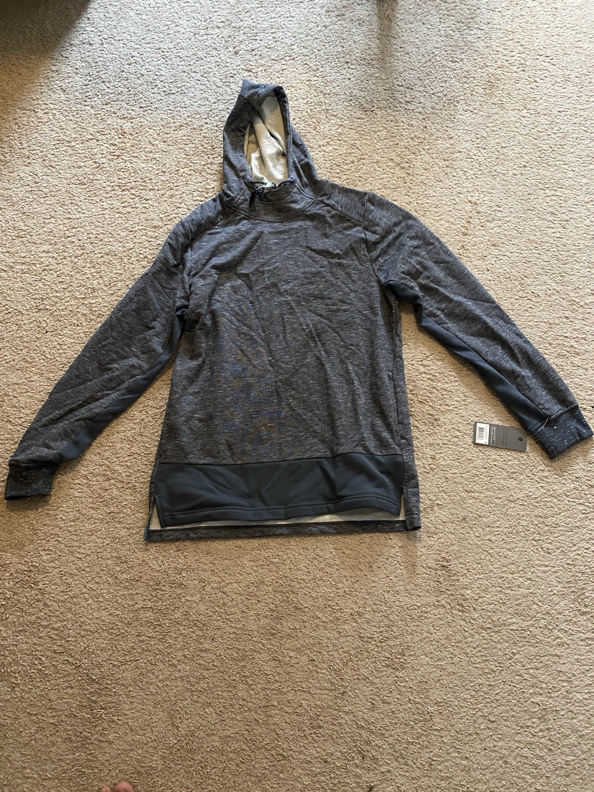 Apana Grey Hoodie Pullover Men M Athleisure Minimalist Streetwear Cozy