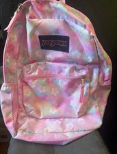Jansport Plecak Torebka Torba Pastel Krawat Dye Różowy Niebieski Kwiaty