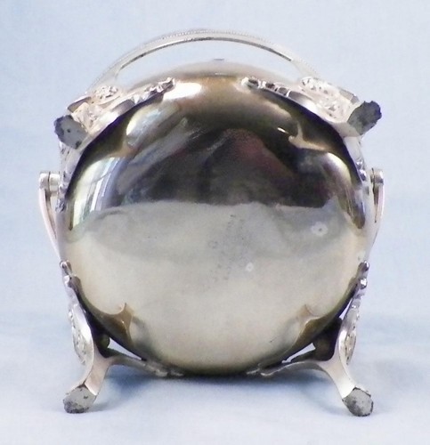 P W & Co Sugar Basket Only Silverplate Triple No Glass Liner Vintage - Picture 9 of 10