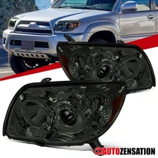 Fit 2006-2009 Toyota 4Runner Smoke Projector Headlights Lamps Left+Right 06-09