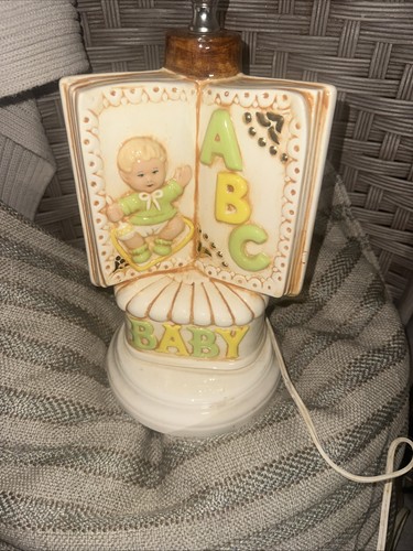 Vintage Handmade Baby Room Decor Lamp ABC’s