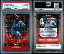 2022 Panini Mosaic #HS3 Bryce Harper - PSA 10!! HOT SAUCE GREEN MOSAIC