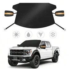 For Ford Car 4-Layers Windshield Snow Cover Frost Ice Guard w/Side Mirror Cover