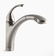 Kohler Fort  Single Handle Pull-Out Kitchen Faucet Vibrant Stainless K-10433-VS
