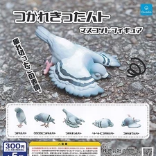 Exhausted Pigeon Mascot Figure complete set 5 capsule toy Gacha bird  NEW