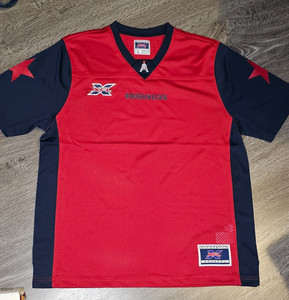 6May27_15    🏈 XFL Houston Roughnecks Authentic Red Jersey Size L  - NEW