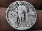 1917 D- 1924 D Standing Liberty Quarter, Denver, Raised Date, Dateless