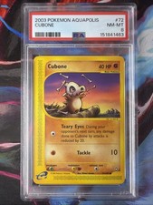 PSA 8 Cubone 72/147 Aquapolis 2003 e-Series Pokemon Card WOTC NM-MT