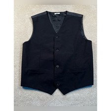 Calvin Klein Suit Vest Black Dressy Party Wedding Band Youth XL 18-20
