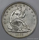 NGC UNC B 1861-O W-07 LOUISIANA SEATED LIBERTY HALF DOLLAR SS REPUBLIC SHIPWRECK
