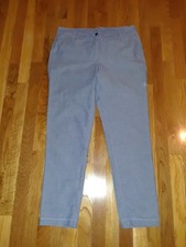 Ladies Talbots The Weekend Chino Blue Chambray Pants Size 8