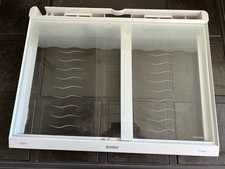 Large Bottom Shelf Tempered Glass With Frame Assembly Kenmore Refrigerator OEM