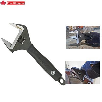 High Carbon Steel 12 Inch Adjustable Wrench - Super Thin Design for Tight Spaces