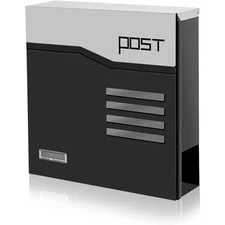 Wall Mount,Large Capacity Locking Mailbox for Outside,Galvanized Steel Cover