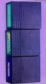 INTELLIVISION 3 GAME LOT/HORSE RACING POKER ,BLACKJACK & REVERSI TESTED