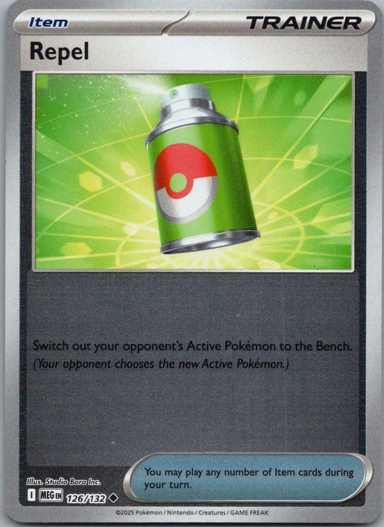 Repel Reverse Holo Uncommon ME01: Mega Evolution 126/132 NM