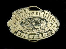SK01132 VINTAGE 1976 ROCKY MOUNTAIN HIGH COLORADO STATE COMMEMORATIVE BUCKLE