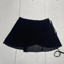 Bloch Georgette Solid Black Sheer Wrap Ballet Dance Skirt Women's Size OS New