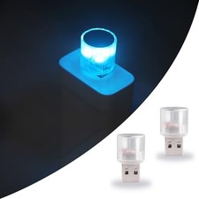 USB LED Car Interior Night Light, 2 Pcs Universal Mini USB LED Decoration