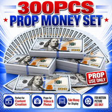 100 Dollar Bills Prop Motion Picture Money 30,000 Dollars Total Fake Cash Set