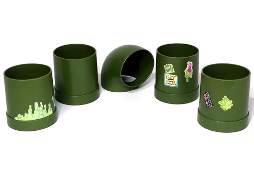 VTG 1989 TMNT Sewer Lair Playset - Complete Five (5) Green Pipe Parts Lot