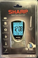 Sharp Digital Travel Alarm Clock New in Package Compact LCD Portable VM04