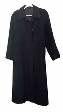 Louis Dell Olio 100% Cashmere Coat Full Length Lined Black Chest 44 Womens Italy