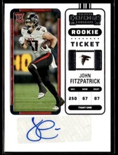 2022 Panini Contenders Rookie Ticket John Fitzpatrick Rookie Auto Atlanta