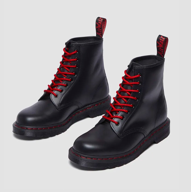 靴 Dr.Martin Amazon.com | Dr. Martens Unisex's Sneaker, Cherry Red Smooth