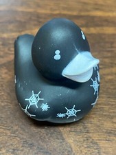 Rubber Duck 2" Jeep Bath Toy Ducky Halloween Black Spider Web