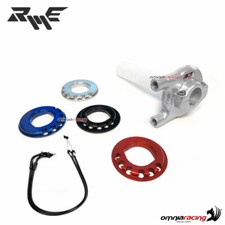 Comando gas rapido RobbyMoto competition silver 22.2mm+cavi Suzuki GSXR1000 2010