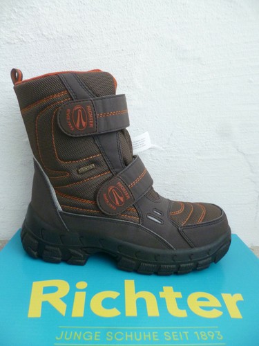 Richter Kids Boots Slip-On Boots Ankle Boots Winter Boots Brown New - Picture 5 of 10