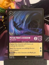 Disney Lorcana TCG Peter Pan's Shadow Not Sewn On 55/204 ROTF Super Rare