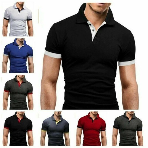 Camisa Para Hombre De Manga Corta Casual Camisas Para Hombres Ropa Slim Fit  | eBay