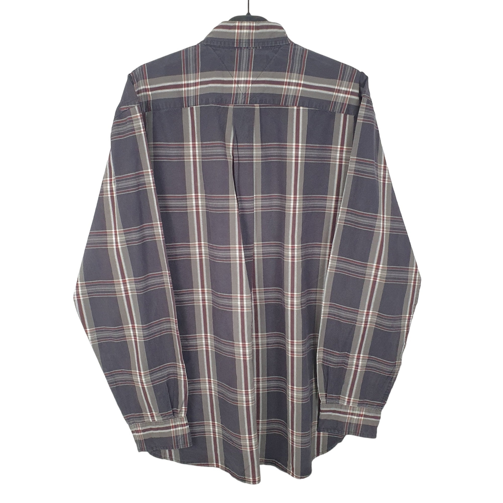 TOMMY HILFIGER Grey Check Shirt Long Sleeve Casual Mens L image 3