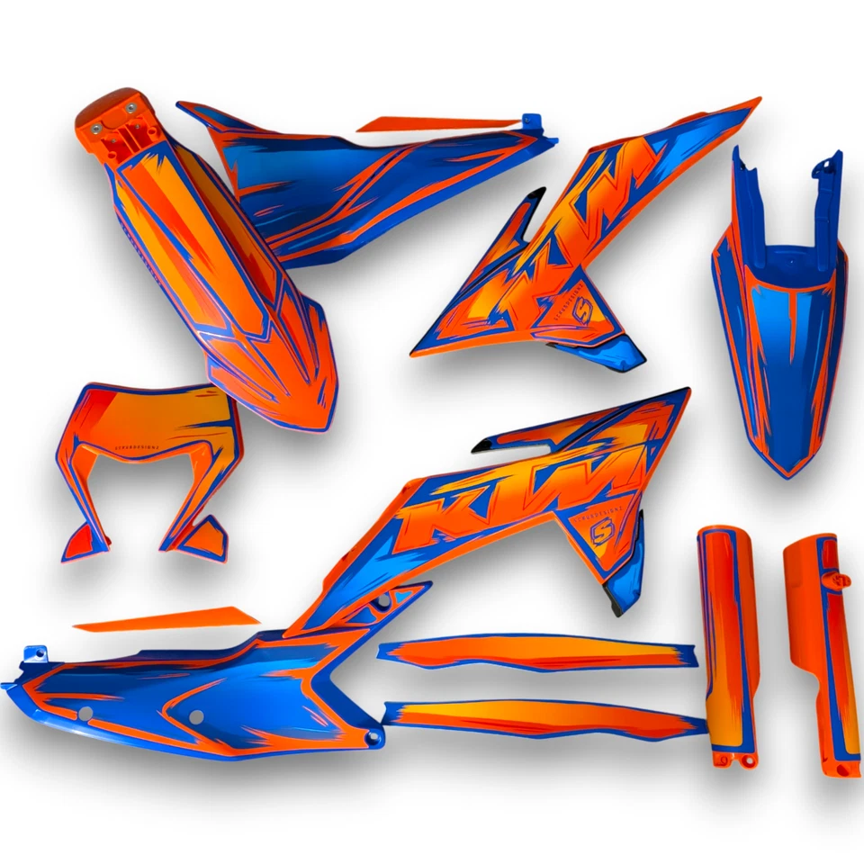 Gráficos + Plástico KTM EXC-F 2024 2025 XC-W XCF-W Enduro Decoración Juego Aplicado - Imagen 4 de 4