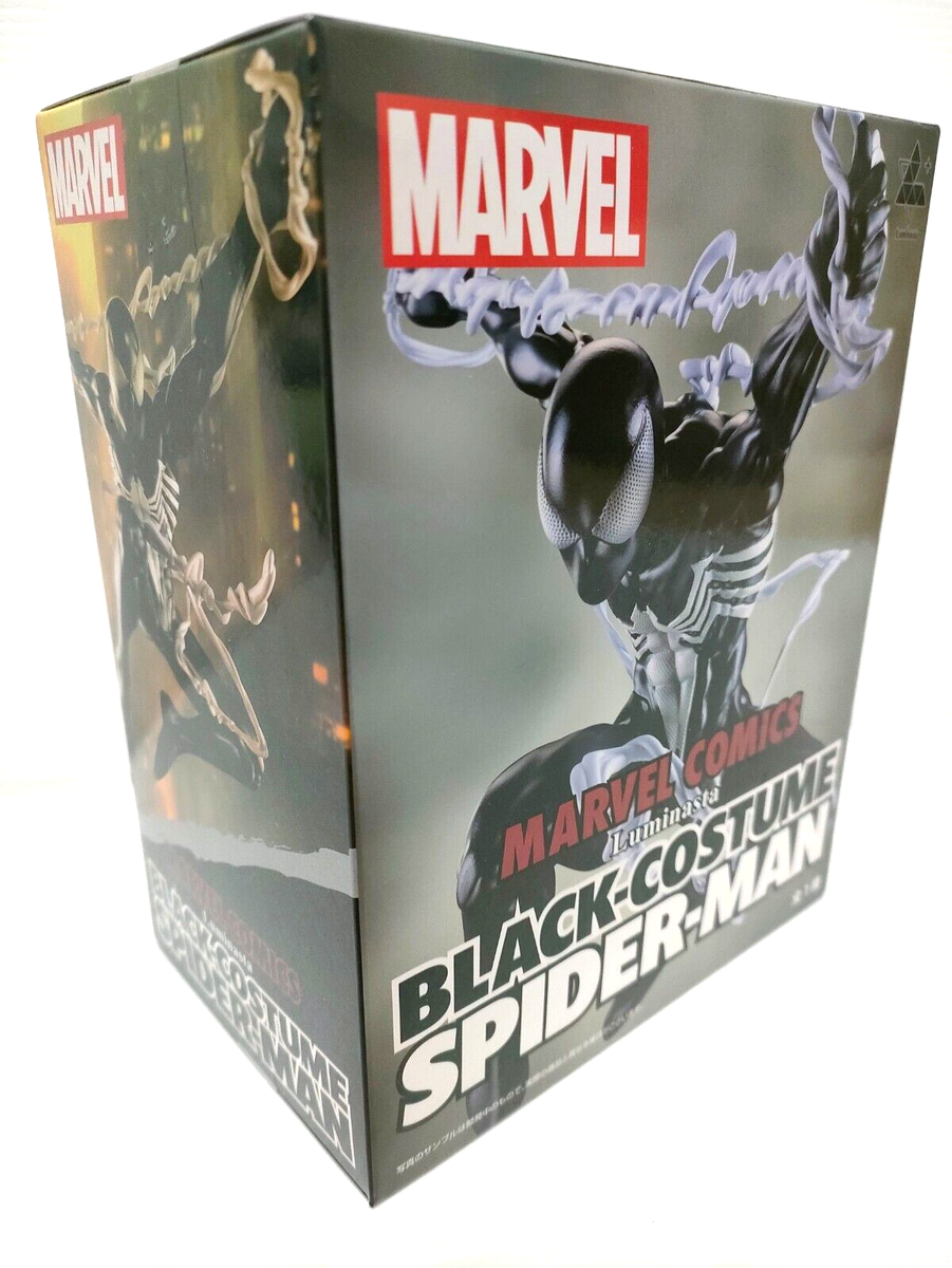MARVEL COMICS Spider-Man Figure Black Costume ver Luminasta SEGA