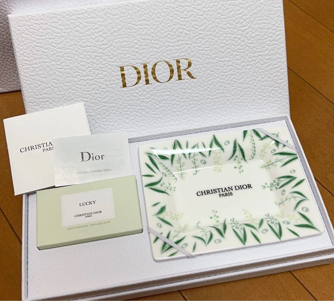 Christian Dior Maison Lucky soap set Soap Soap Dish Tray Flower